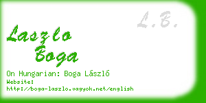 laszlo boga business card