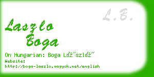 laszlo boga business card